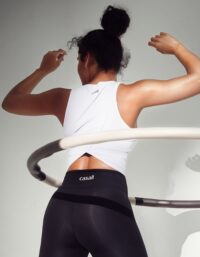 Casall Overlap Crop Top - White