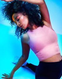 Casall Overlap Crop Top - Lemonade Pink
