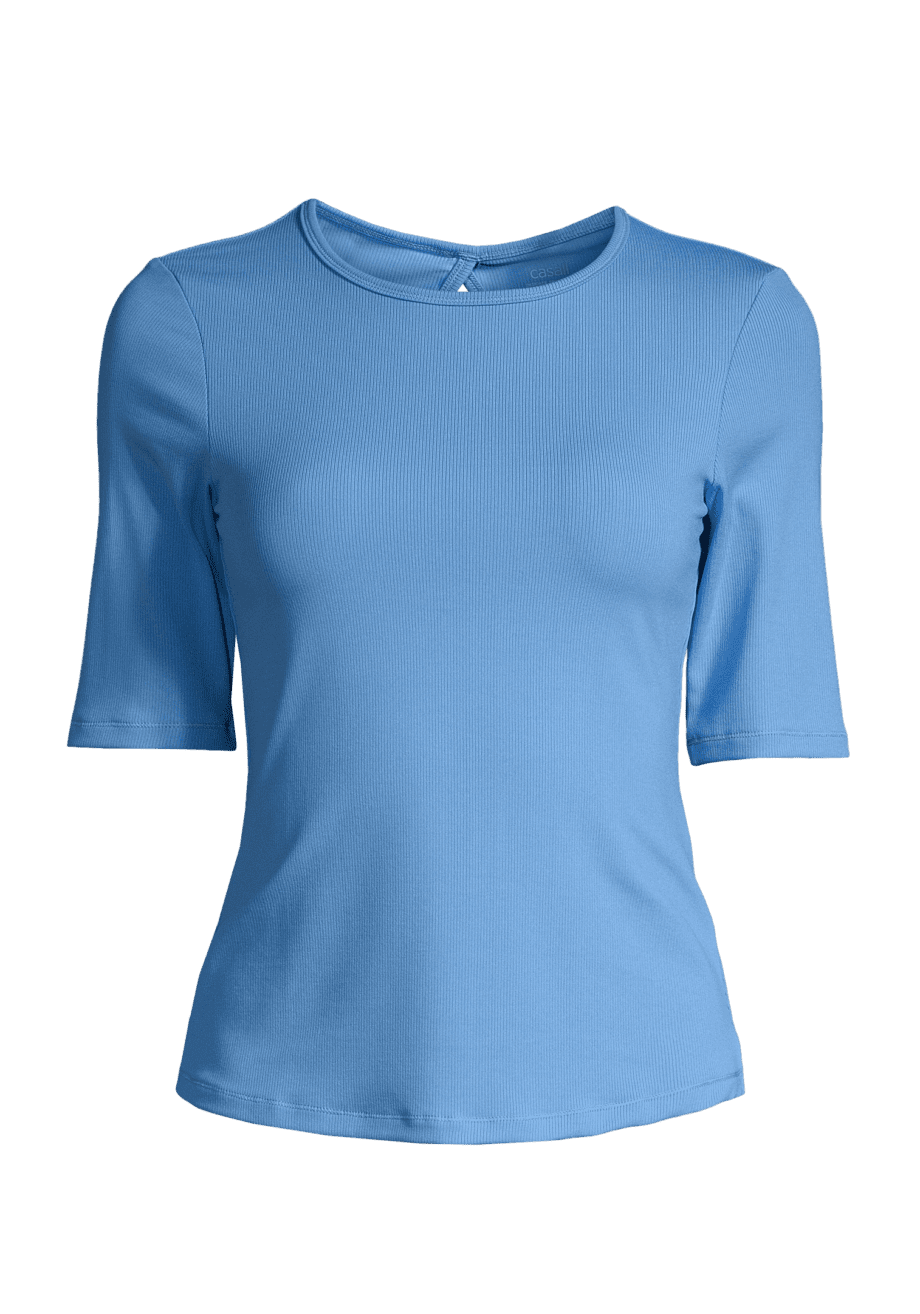 Casall Rib Tee - Crete Blue