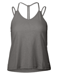 Casall Texture Strap Tank Detailed Back - Graphite Grey