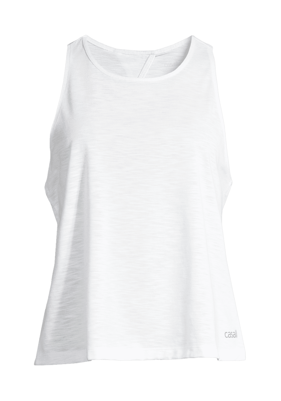 Casall Texture Tank Open Back - White