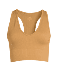 Casall Seamless Femme V-neck Top - Brass Yellow