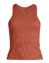 Casall Defined Rib Racerback - Burnt Sienna Red