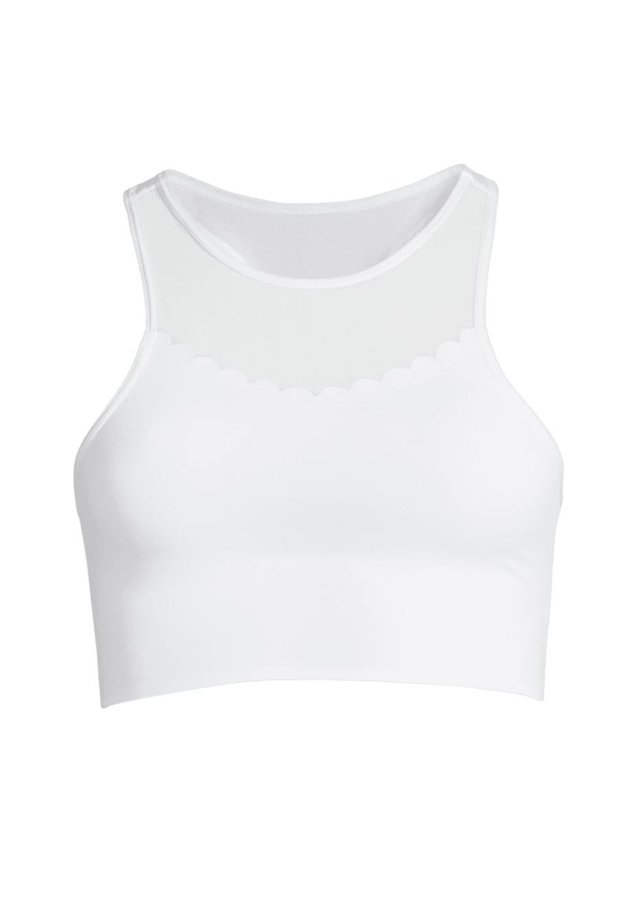 Casall Scallop Sports Top - White