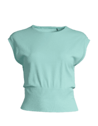 Casall Seamless Graphical Rib Tee - Pastel Mint