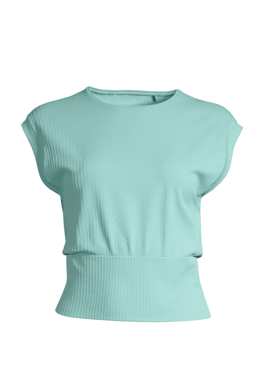 Casall Seamless Graphical Rib Tee - Pastel Mint