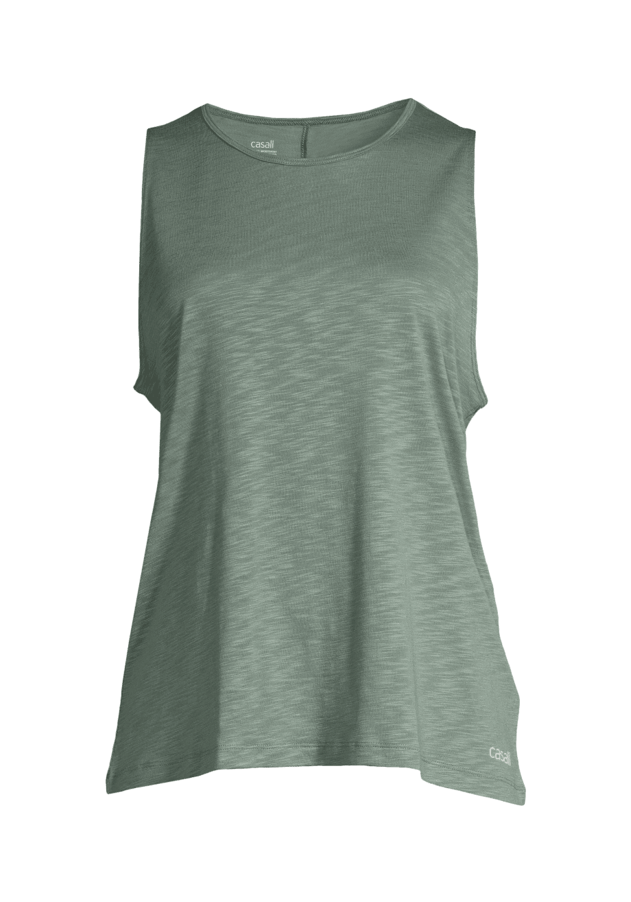 Casall Soft Texture Tank - Dusty Green