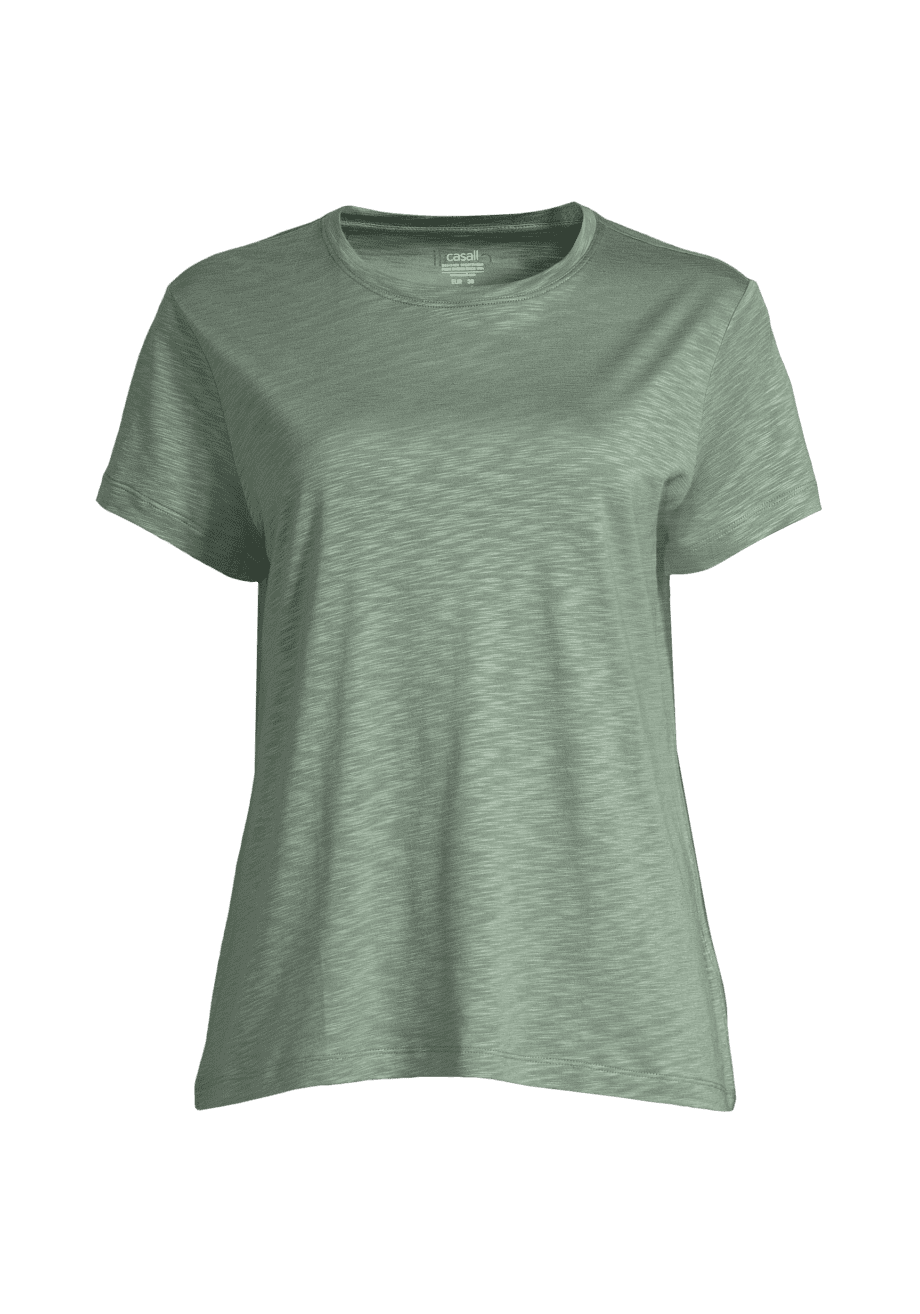 Casall Soft Texture Tee - Dusty Green