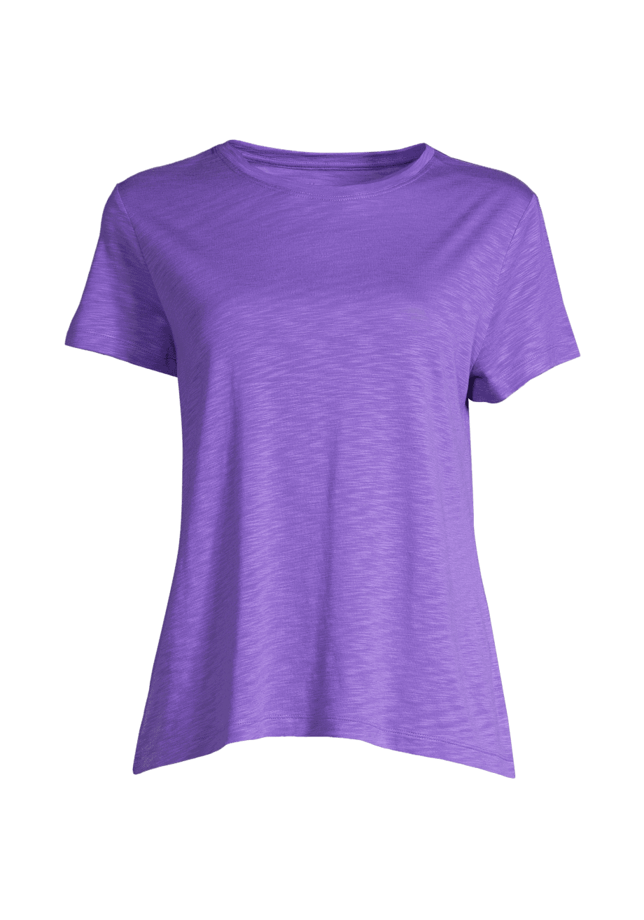 Casall Soft Texture Tee - Dk Lavender