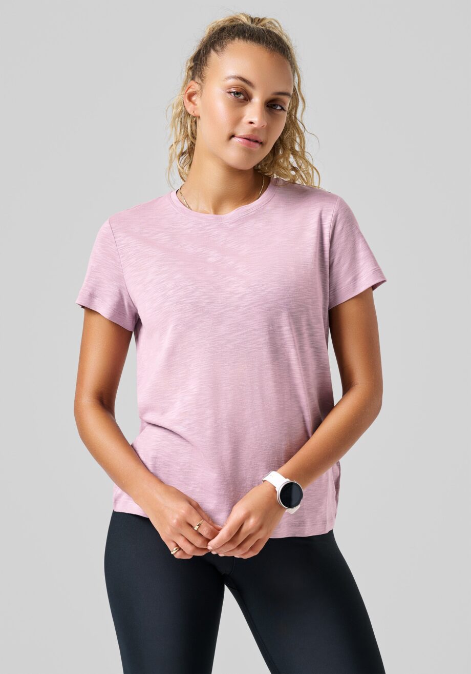 Casall Soft Texture Tee - Winter Mauve