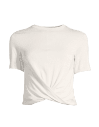 Casall Delight Short Wrap Tee - Off White