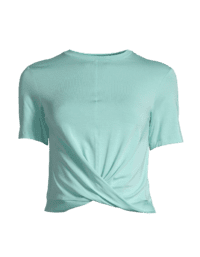 Casall Delight Short Wrap Tee - Pastel Mint