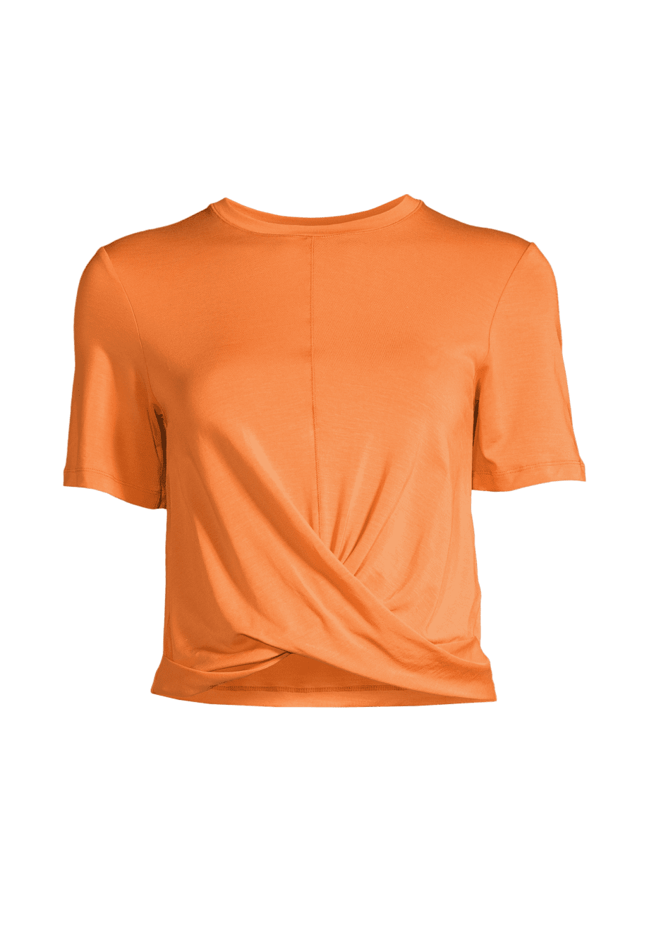 Casall Delight Short Wrap Tee - Juicy Orange