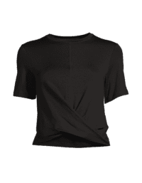 Casall Delight Short Wrap Tee - Black