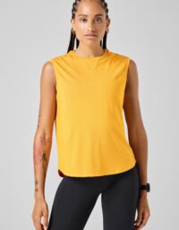 Casall Laser Mesh Muscle Tank - Yellow Glaze