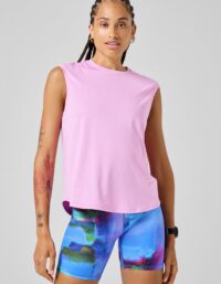 Casall Laser Mesh Muscle Tank - Orchid Pink