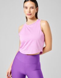 Casall Laser Mesh Crop Top - Orchid Pink