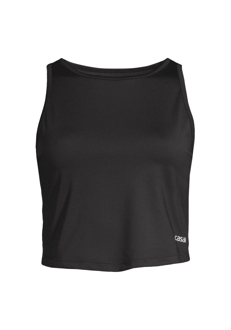 Casall Laser Mesh Crop Top - Black
