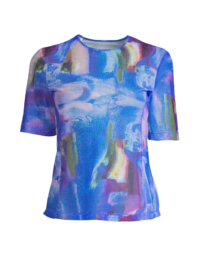 Casall Sheer Mesh Tee - Blue Nostalgia