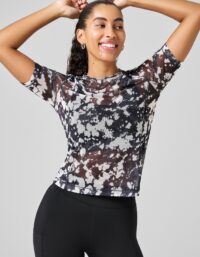 Casall Sheer Mesh Tee - Halo Print