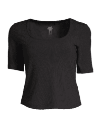 Casall Scoop Rib Tee - Black