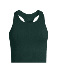 Casall Multi Rib Seamless Padded Sports Top - Dark Pine