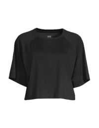 Casall Laser Mesh Crop Tee - Black