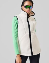 Casall High Collar Pile Vest - Off white