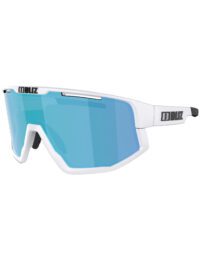 Bliz Fusion Small Matt White Brown with Blue Multi