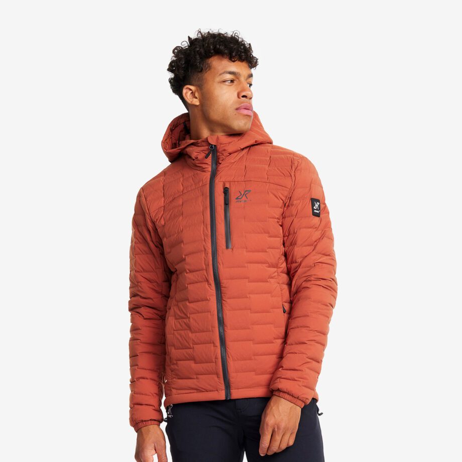 Revolution Race Flex Stretch Down Jacket - Herr - Rusty Orange, Storlek:M - Vinterjackor
