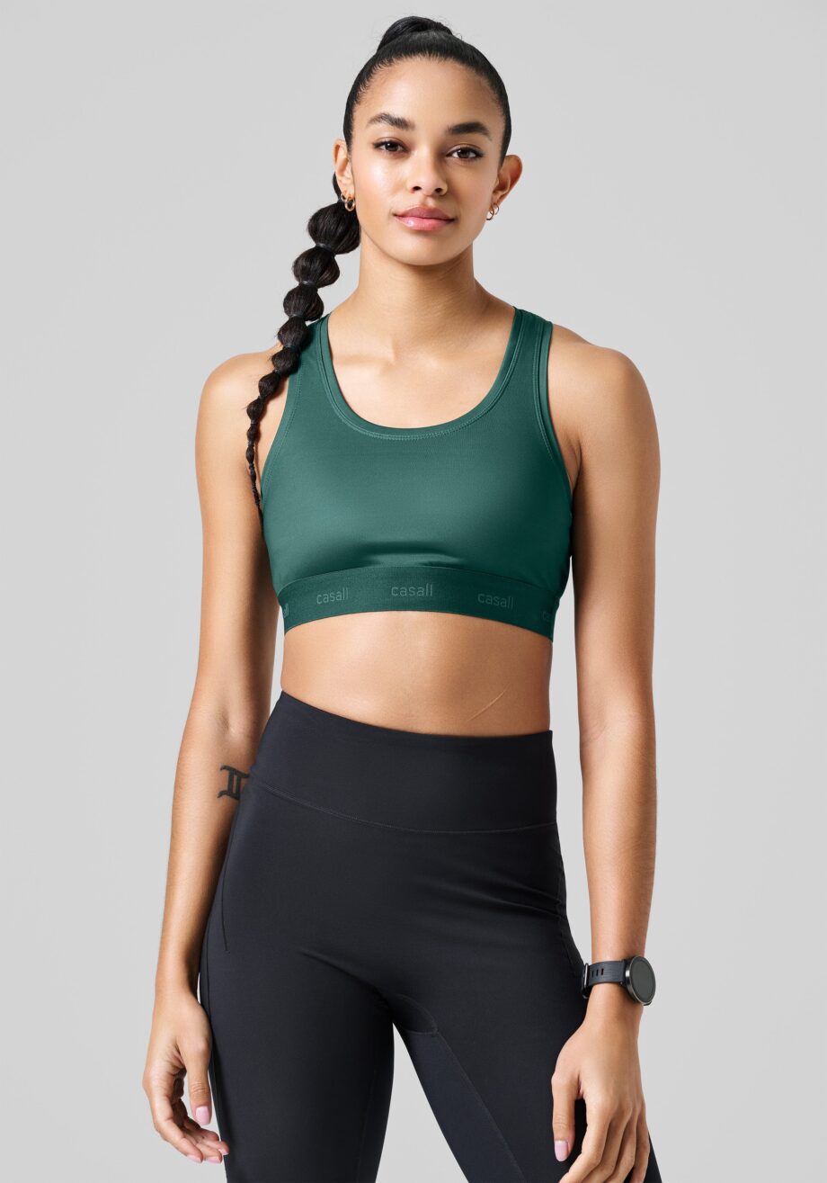 Casall Graphic Sports Bra - Dark Pine