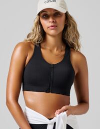 Casall Impact Zip Sports Bra - Black