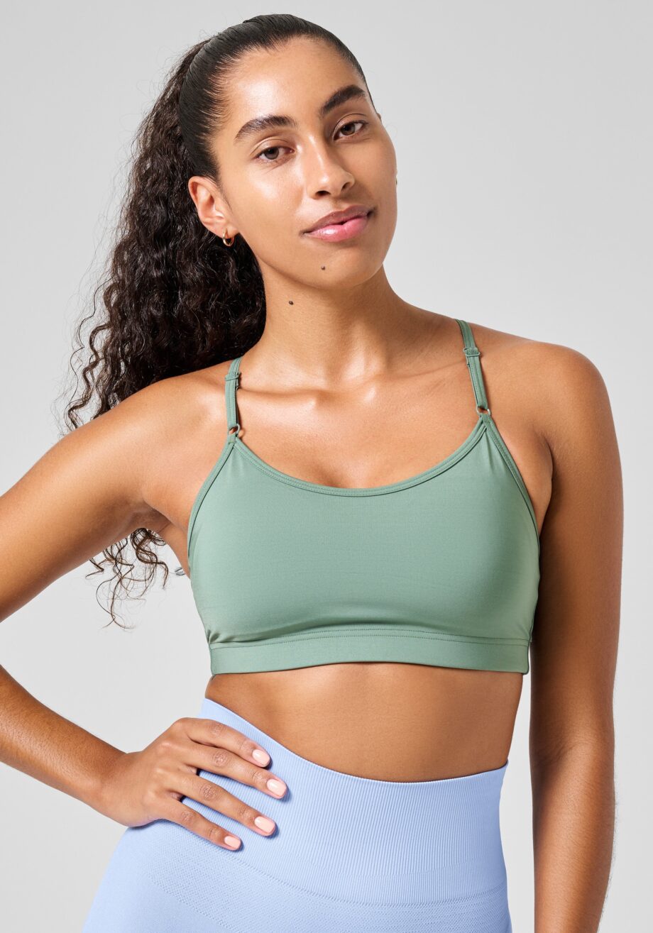 Casall Strappy Sports Bra - Dusty Green