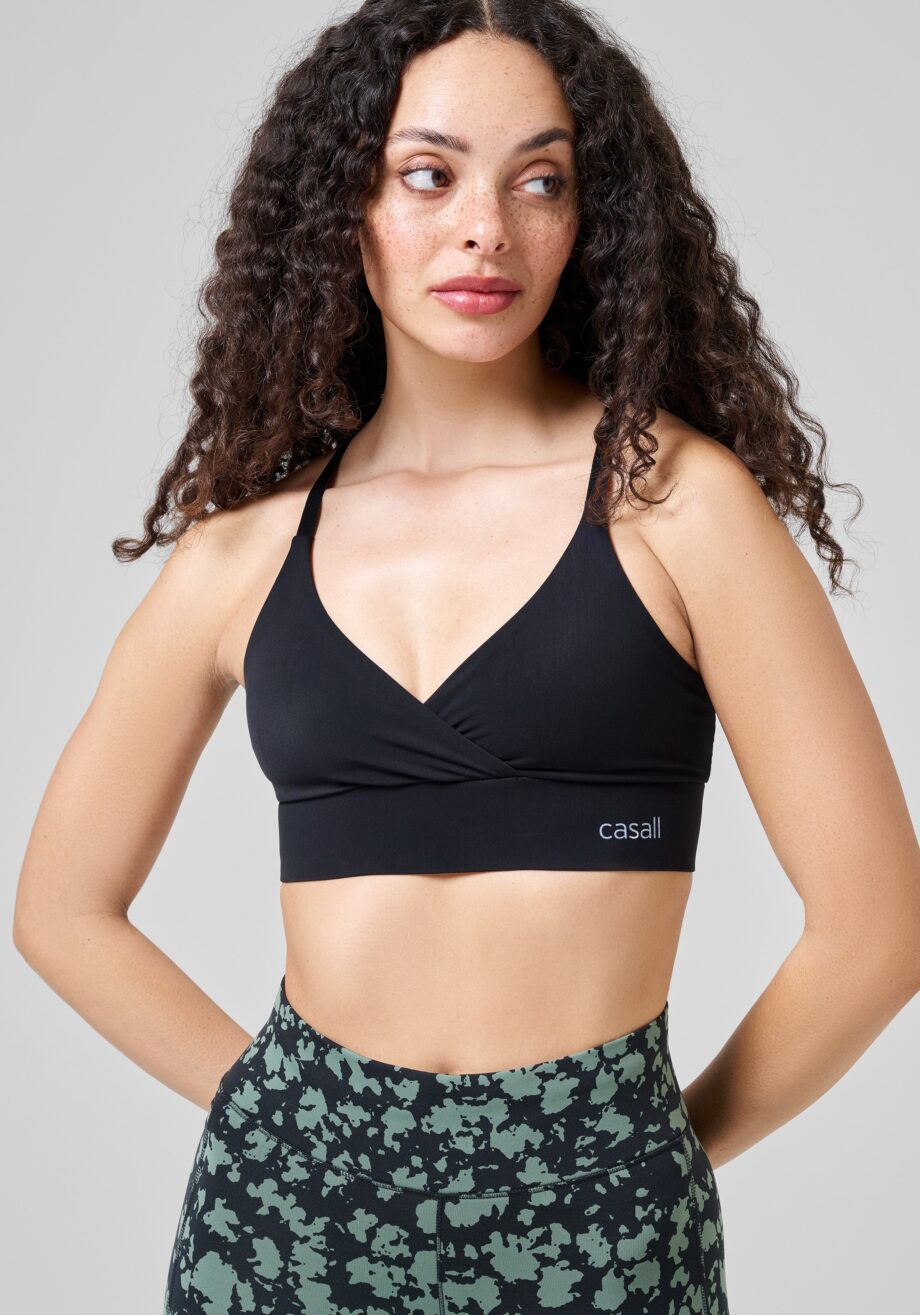Casall Wrap Sports Bra - Black
