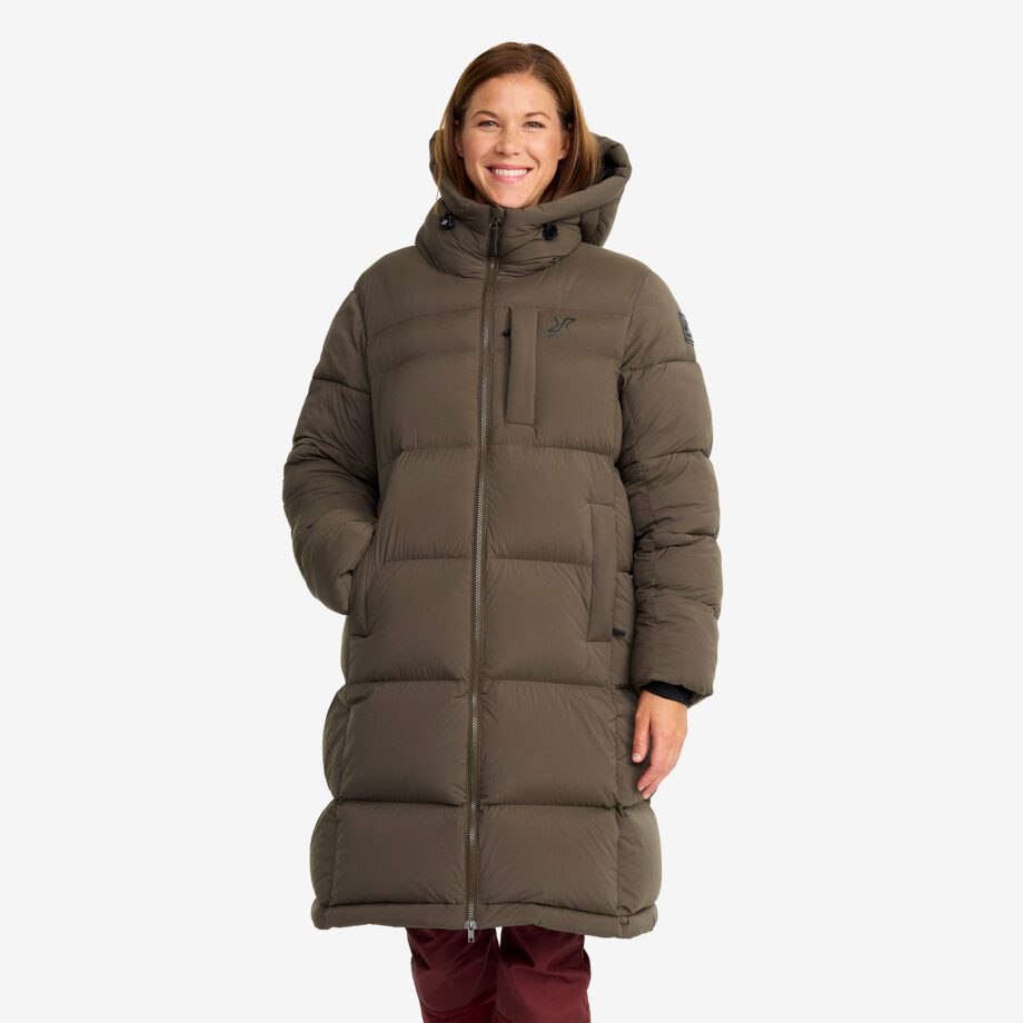 Revolution Race Flexpedition Down Parka - Dam - Mud, Storlek:L - Vinterjackor