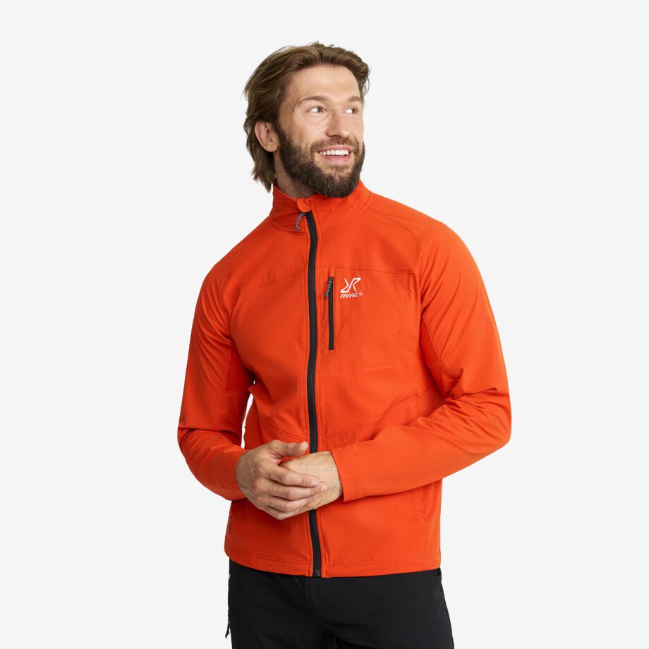 Revolution Race Jackor > Softshelljackor - Venue Stretch Jacket - Herr - Pureed Pumpkin, Storlek:2XL
