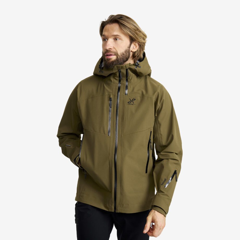 Revolution Race Cyclone 3L Shell Jacket - Herr - Dark Olive, Storlek:L - Skaljacka & Vindjacka