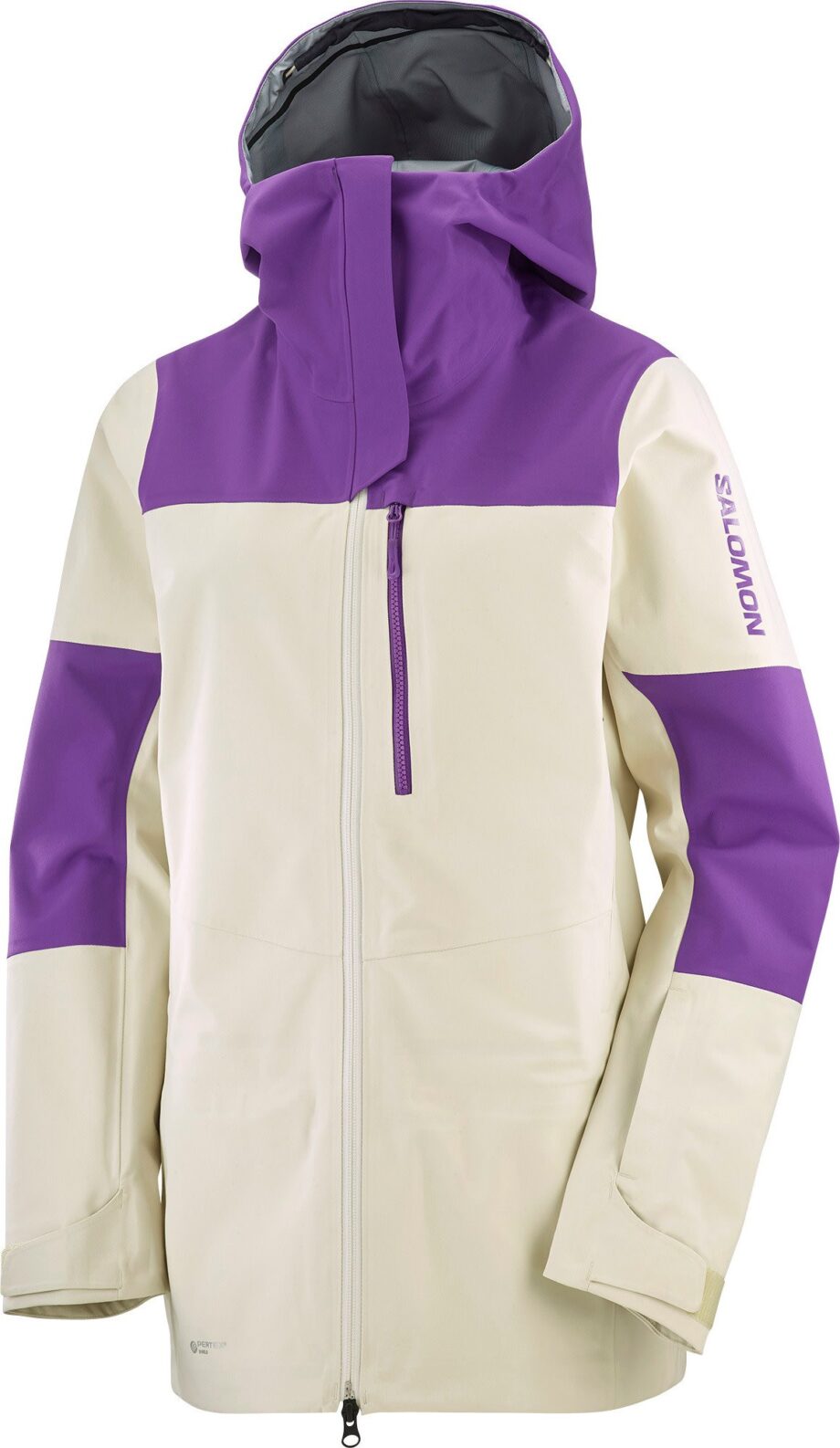 Salomon Salomon Women's Stance 3L Jacket Almond Milk/Royal Purple