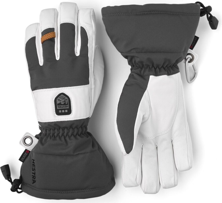 Hestra Hestra Power Heater Gauntlet - 5 Finger Grey/White