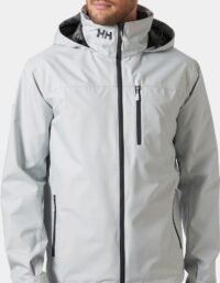Helly Hansen Herr Crew Seglarjacka Med Huva 2.0 Grå XL