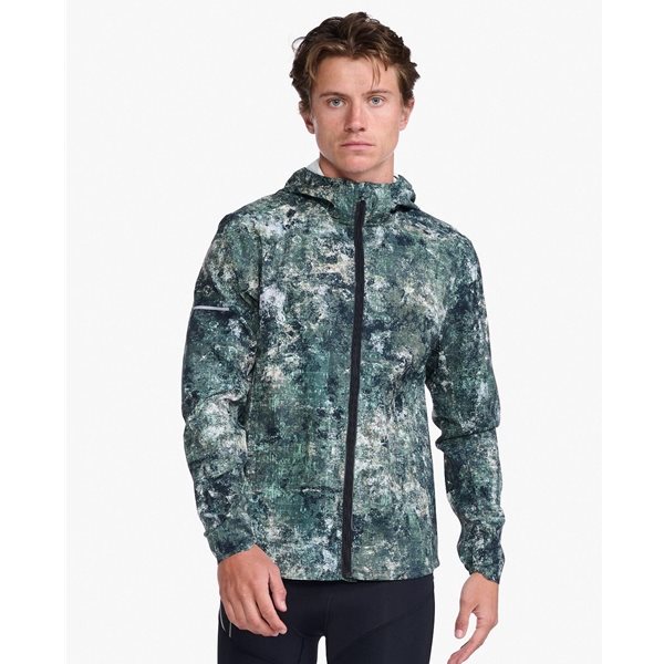 2XU Aero Jacket Men Trailscape Moss/Silver Reflective