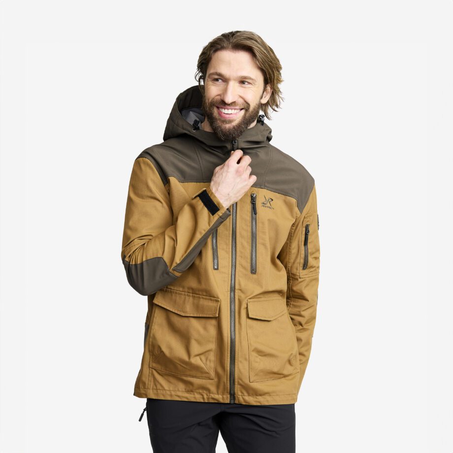 Revolution Race Skaljacka & Vindjacka - Outdoor Jacket - Herr - Mud/Dijon, Storlek:S
