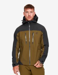 Revolution Race Jackor > Regn- & Skaljackor - Silence Proshell 3L Jacket - Herr - Dark Olive/Moonless Night, Storlek:3XL