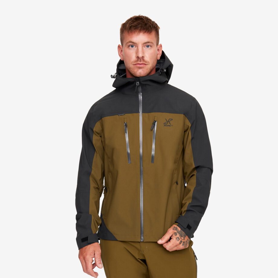 Revolution Race Jackor > Regn- & Skaljackor - Silence Proshell 3L Jacket - Herr - Dark Olive/Moonless Night, Storlek:3XL