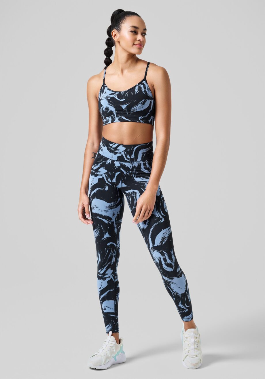Casall Essential Printed Tights - Blaze Blue