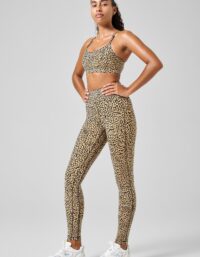 Casall Essential Printed Tights - Brown Shake