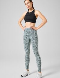 Casall Essential Printed Tights - Mint Shake