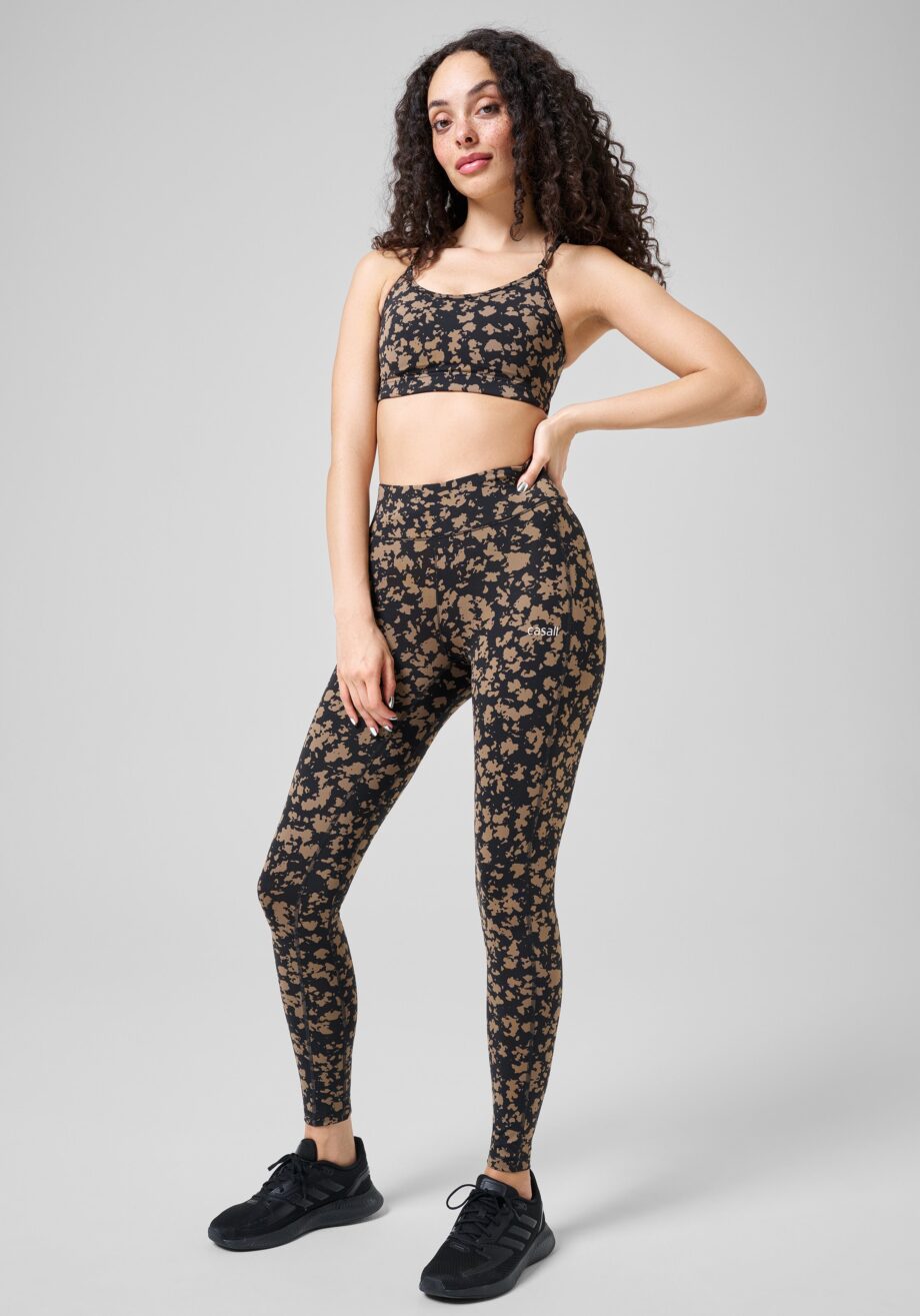 Casall Essential Tights Printed  - Cosmic Brown