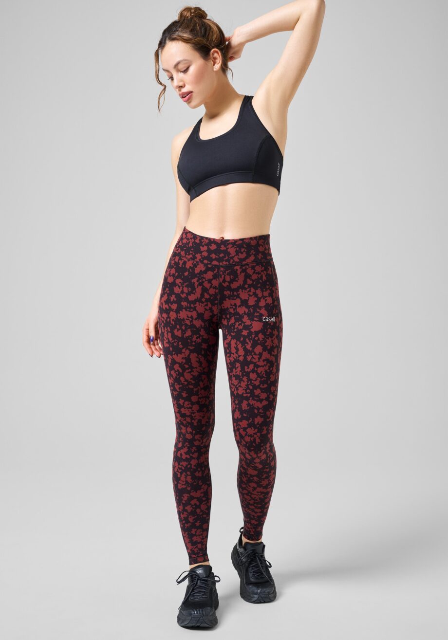 Casall Essential Tights Printed  - Cosmic Red