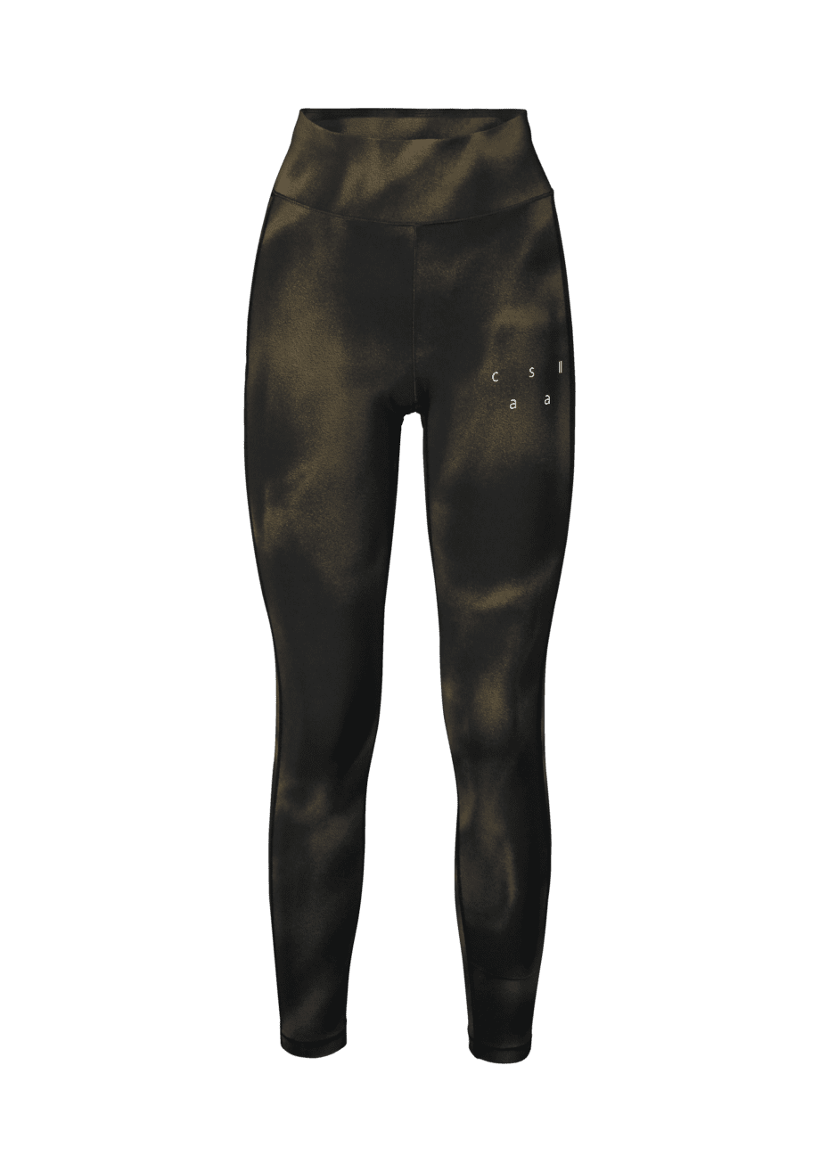 Casall Essential Tights Printed  - Haze Dk Green